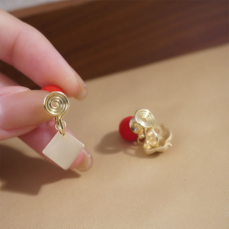 Dancing Lion & Prosperity Earrings 925 Sterling Silver