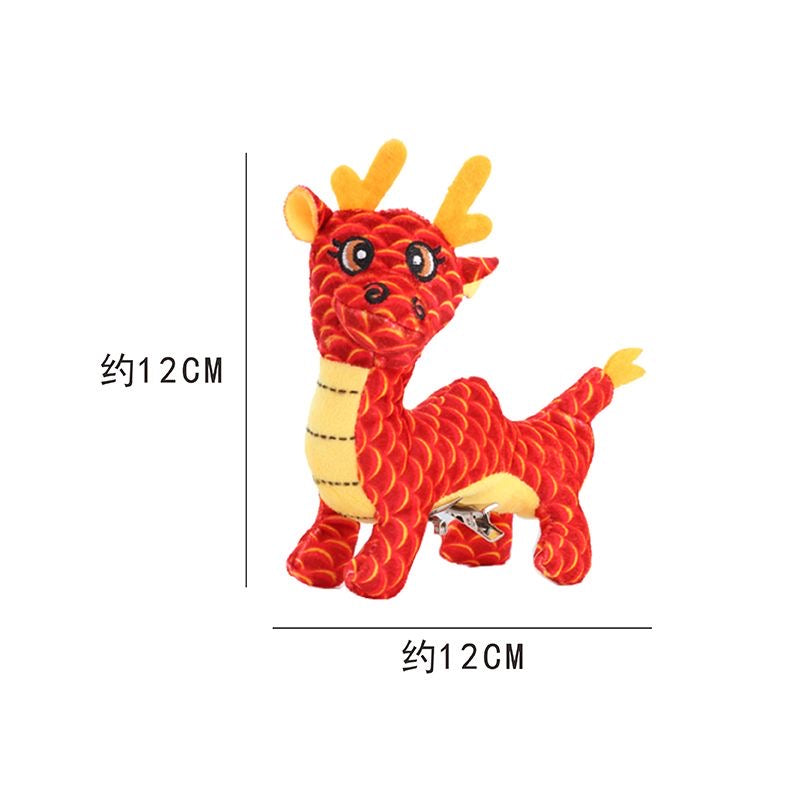 New Year Plush Dragon Brooch + Shoulder Accessories